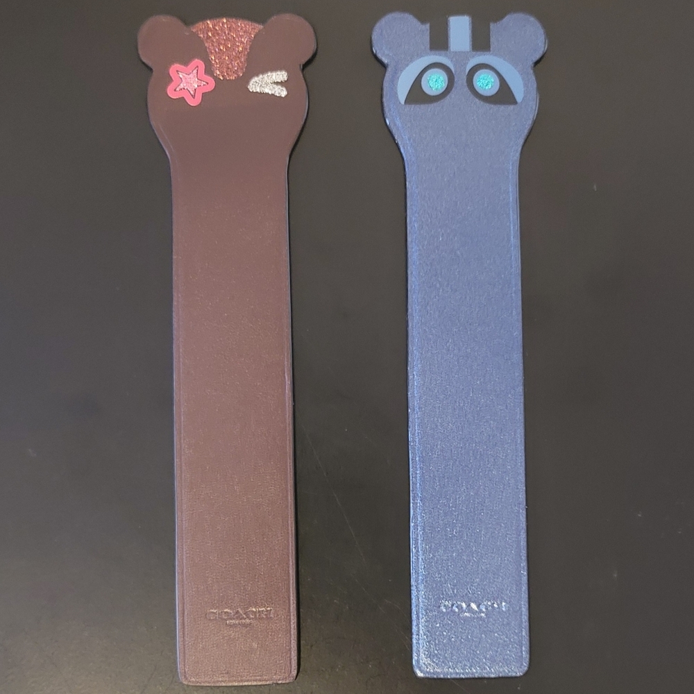 EUC COACH Limited Edition Bear Bookmarks, Set of 2